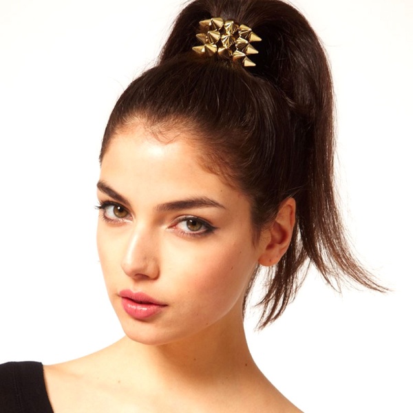 Резинка для волос Шипы золотистая