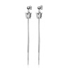 Длинные серьги с цепочками из стали Spikes бабочка lan-2945