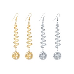 Длинные серьги 3D Спираль