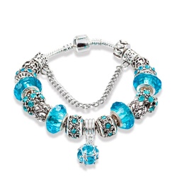 Браслет Пандора Голубой Кристалл