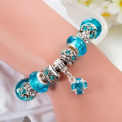 Браслет Пандора Голубой Кристалл