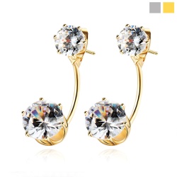 Серьги гвоздики Двойной кристалл