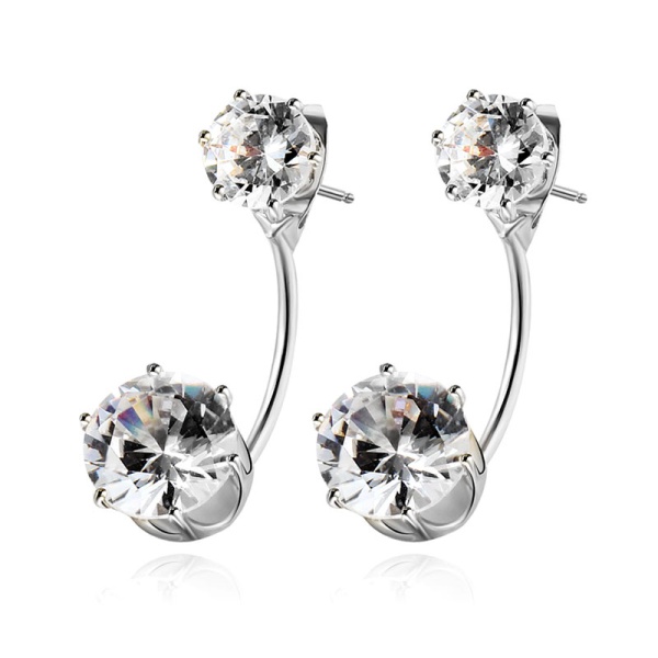 Серьги гвоздики Двойной кристалл