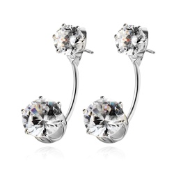Серьги гвоздики Двойной кристалл
