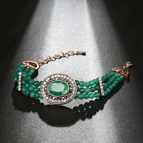 Браслет в турецком стиле с нефритом lan-3075