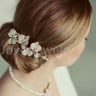 Гребень для волос Орхидея с кристаллами