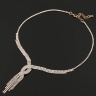 Колье Завиток с кристаллами