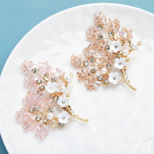 Брошь хрустальное дерево