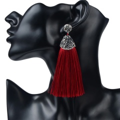 Серьги кисточки Бохо Шелк