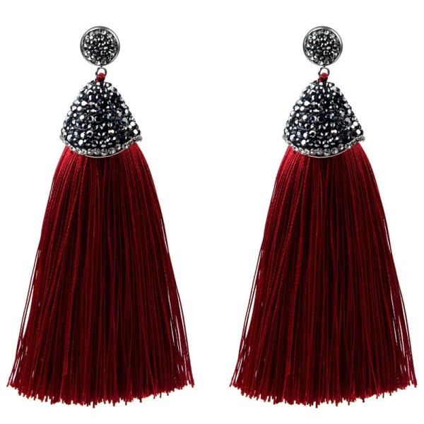 Серьги кисточки Бохо Шелк