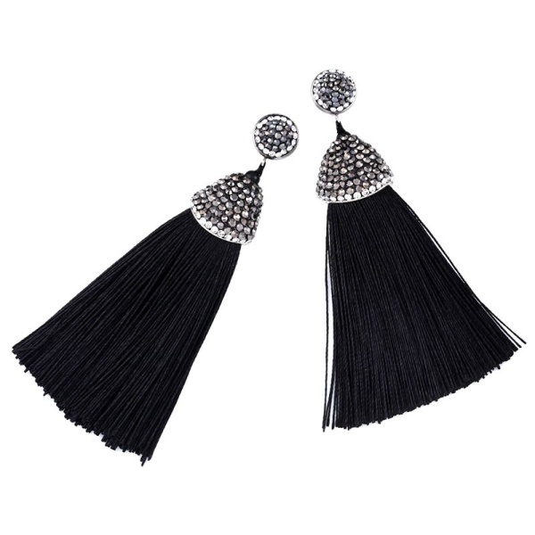 Серьги кисточки Бохо Шелк