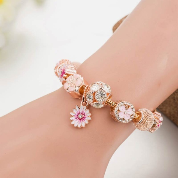 Браслет в стиле пандора подвеска Летний цветок