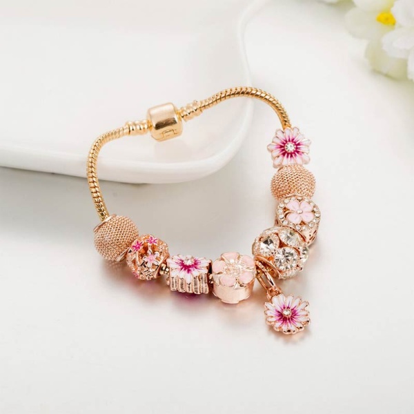 Браслет в стиле пандора подвеска Летний цветок