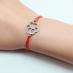 Браслет красная нить с подвеской Лапка lan-2940