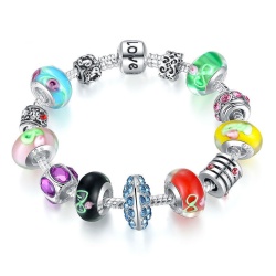 Браслет в стиле Пандора Радуга посеребренный