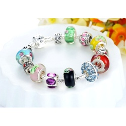 Браслет в стиле Пандора Радуга посеребренный