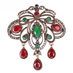 Брошь в турецком стиле с камнями lan-3486