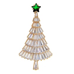 Брошь новогодняя Елка Кристалл Элит