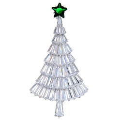 Брошь новогодняя Елка Кристалл Элит