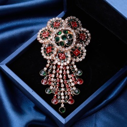 Брошь Цветок ромашка орнамент водопад lan-2941