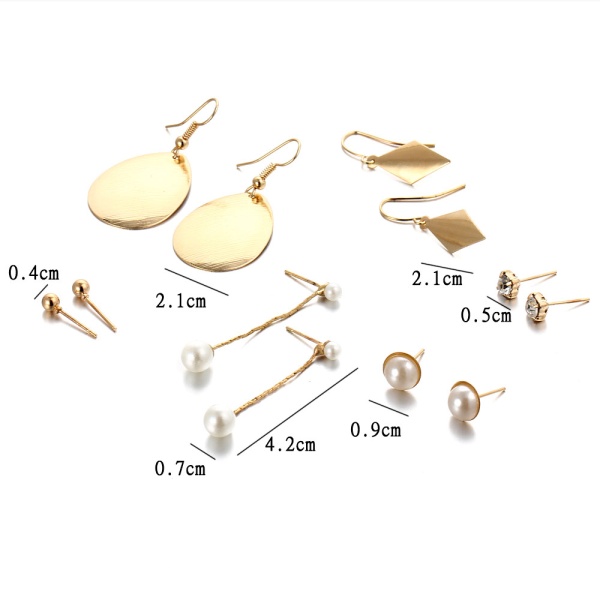 Набір сережок Аnji (6 пар)