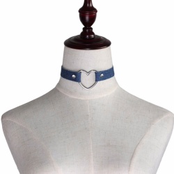 Чокер джинсовый с серцем lan-1670