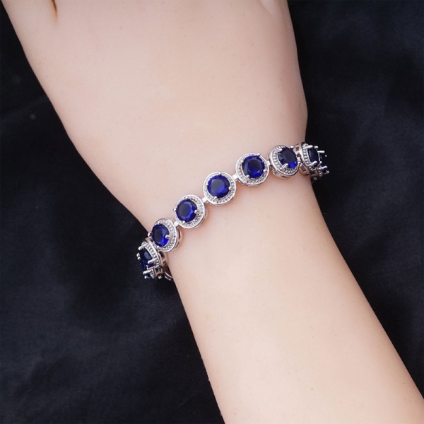 Браслет Queen с синими кристаллами циркона
