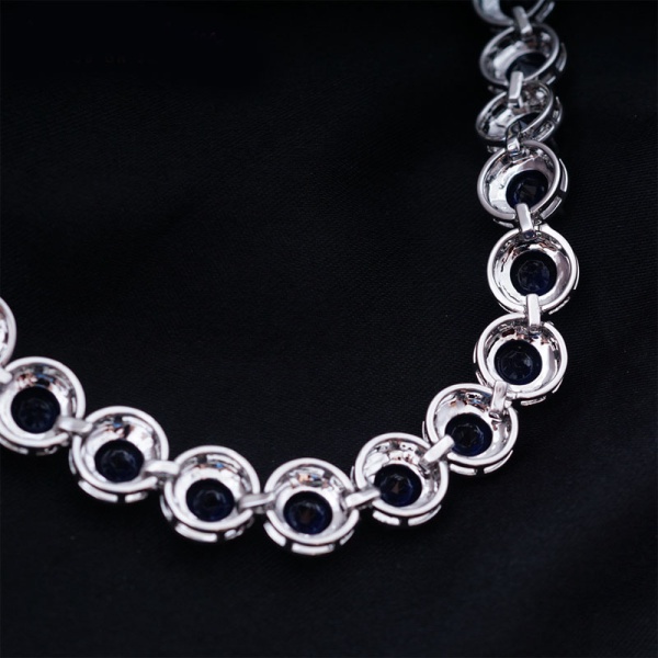 Браслет Queen с синими кристаллами циркона