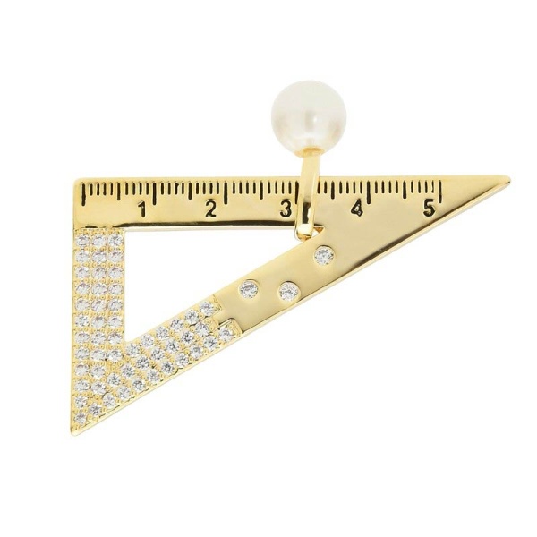 Брошь геометрический треугольник