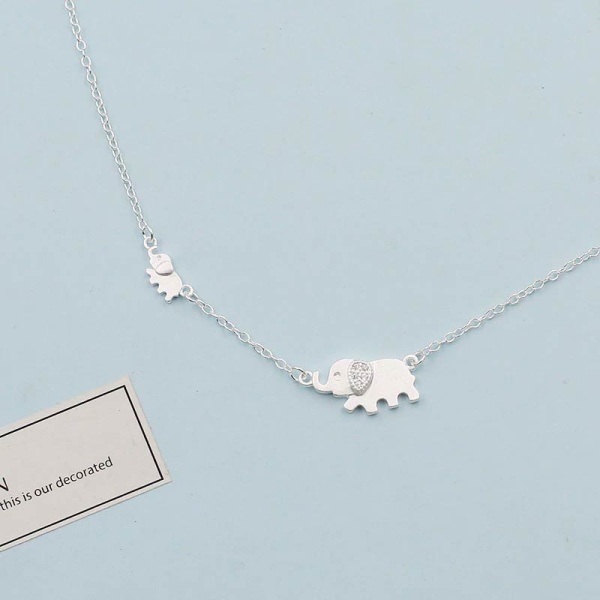 Цепочка на шею два Слоника