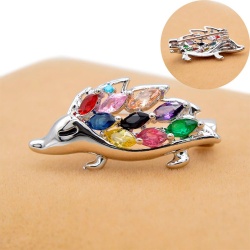 Брошка Їжачок з кристалами lan-2742