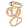 Брошь Змея классик золотистая lan-3042