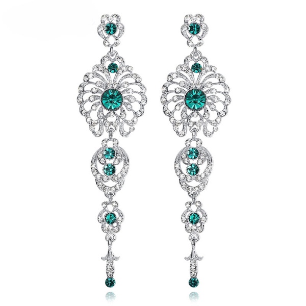 Сережки люстри Sophie green з кристалами сваровські