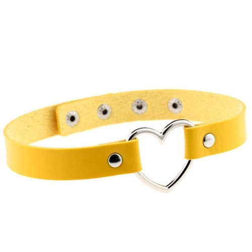 Шкіряний чокер із серцем lan-1671