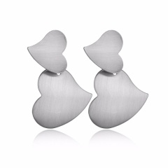 Серьги Два сердца