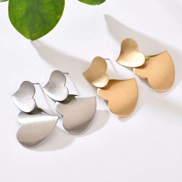 Серьги Два сердца