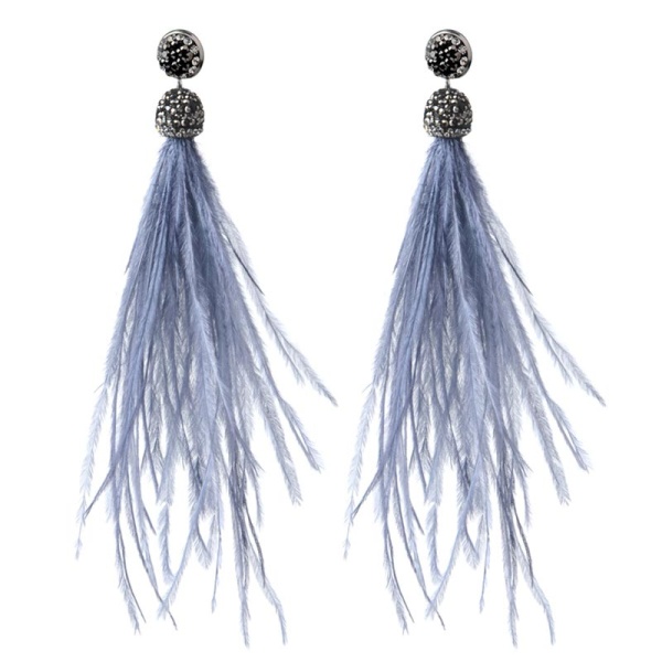 Сережки пензлика Повітряні з пірʼям