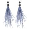 Сережки пензлика Повітряні з пірʼям