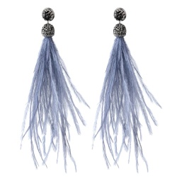 Сережки пензлика Повітряні з пірʼям