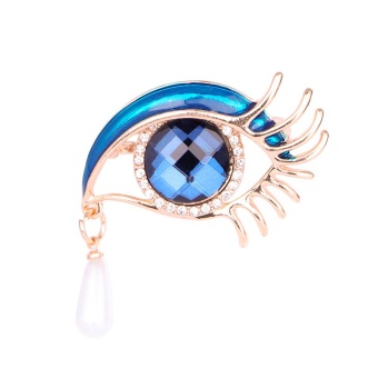 Брошка жіноче око синього кольору lan-2843