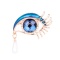 Брошь женский глаз синего цвета lan-2843