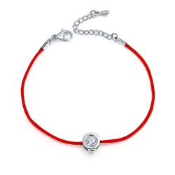 Браслет красная Нить с кристаллом