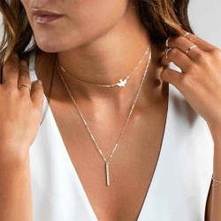 Чокер цепочка с птичкой и палочкой lan-576