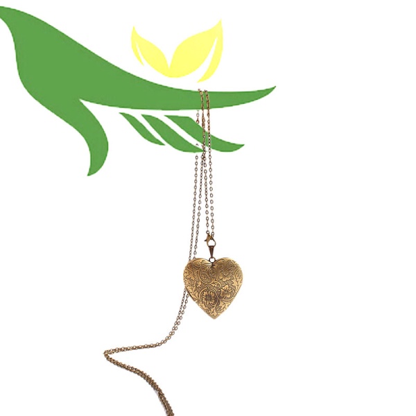 Медальон Сердце фоторамка на цепочке