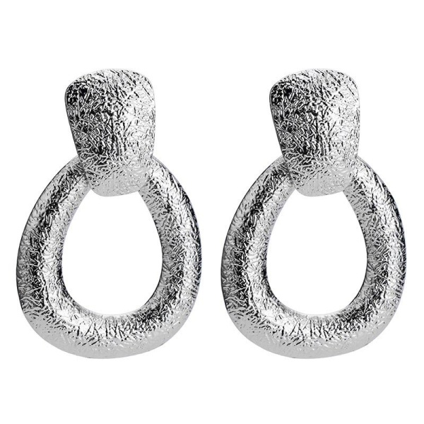 Серьги объемные каплевидные