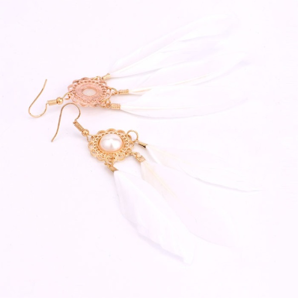 Сережки пірʼя білі Feathers Set