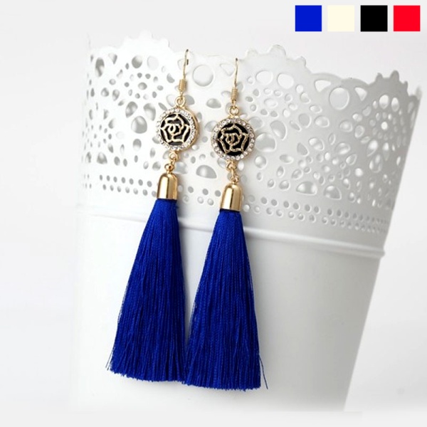 Серьги кисточки Роза