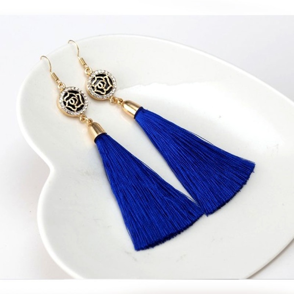 Серьги кисточки Роза