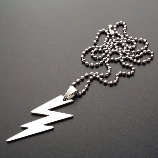 Кулон зі сталі Блискавка з ланцюжком