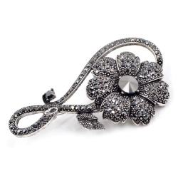 Брошь с марказитами Цветок lan-3220